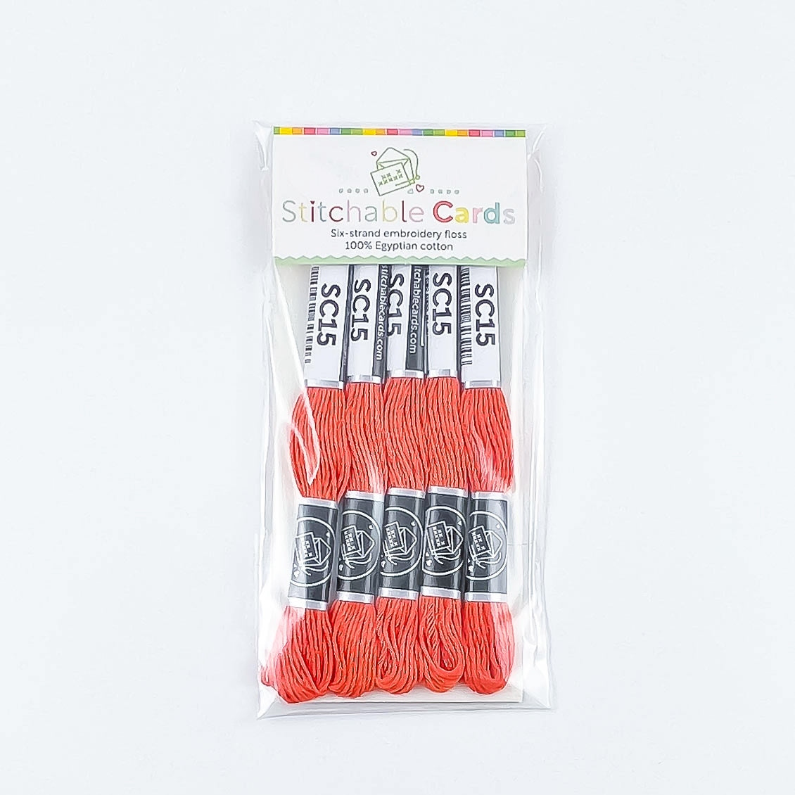 SC15 Embroidery Floss - Peachy Orange 5/pk
