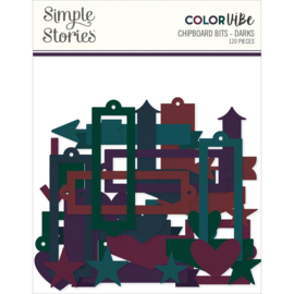 Color Vibe Chipboard Bits & Pieces Darks