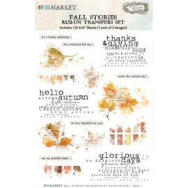 Fall Stories Rub-On Transfer Set 6"X8"