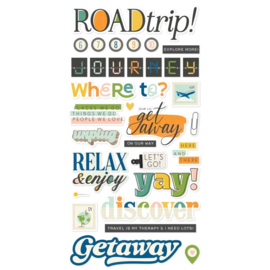 Happy Travels Foam Stickers
