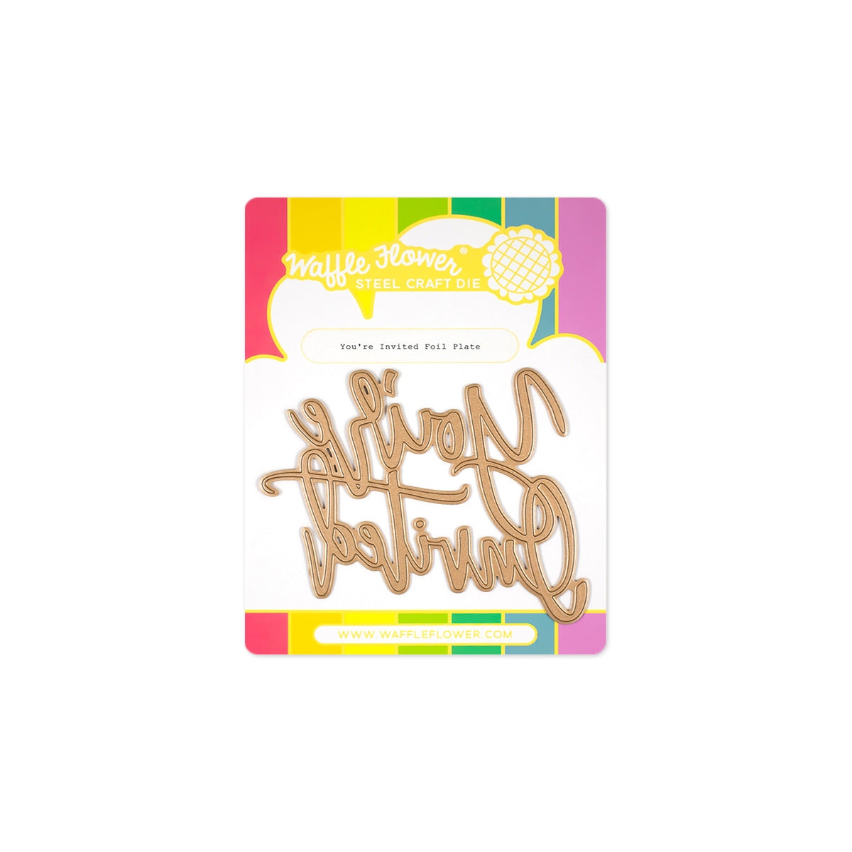 Oversized You're Invited Foil Plate