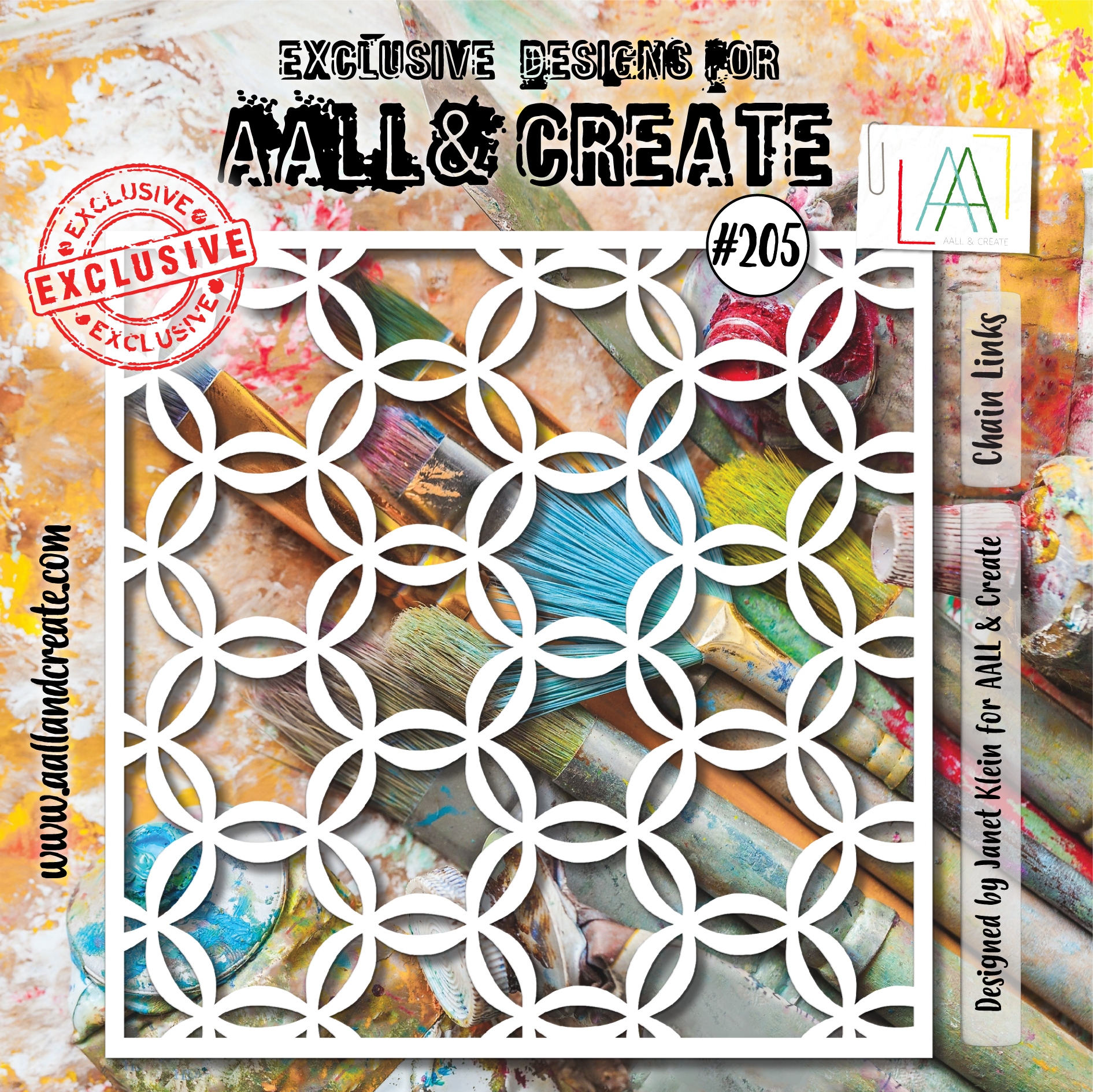 #205 Chain Links 6"x6" Stencil