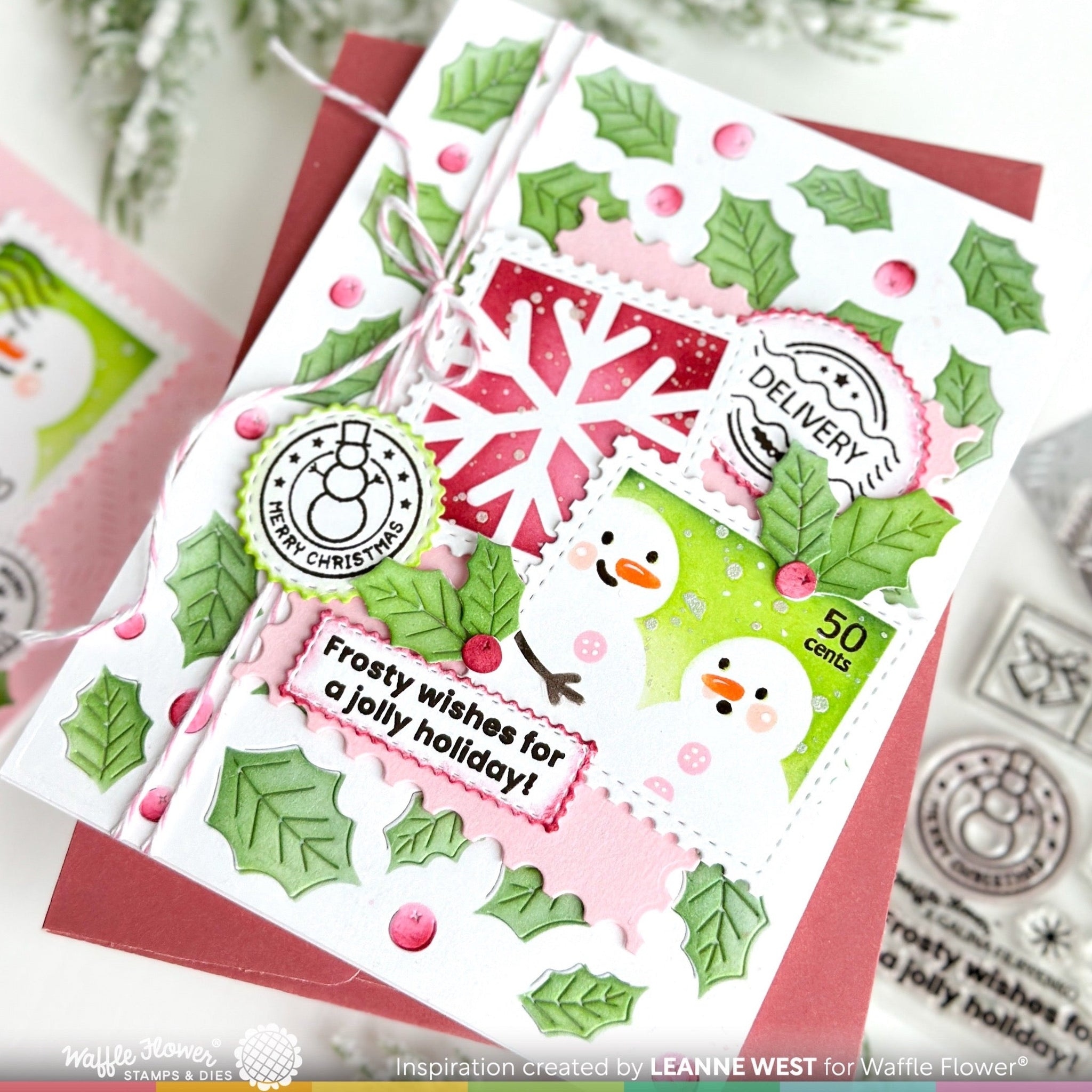 Holly Jolly Background Stencil