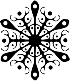 Wooden Stamp Snowflake