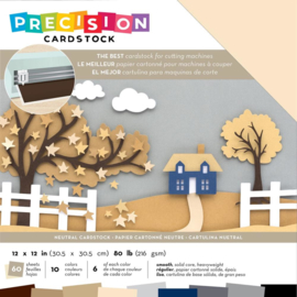 Precision Cardstock Pack Neutral/Smooth 12"X12"