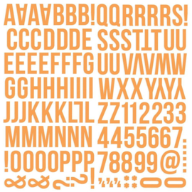 Color Vibe Foam Alpha Stickers 6"X12" Orange