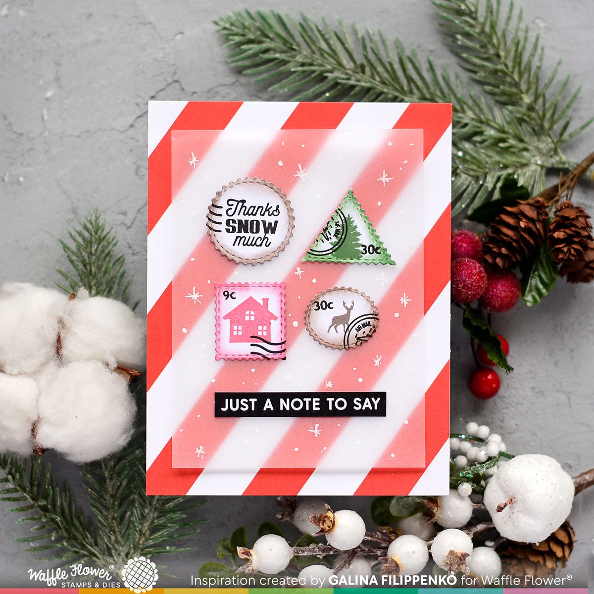 Postage Collage Mini Slimline Die