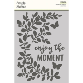 Life In Bloom Stencil 6"X8" Enjoy The Moment