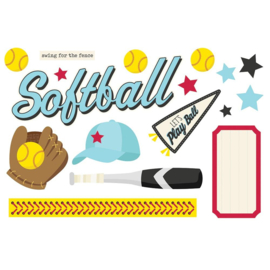 Softball Simple Pages Page Pieces