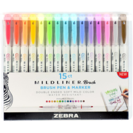 Mildliner Double Ended Brush Pen & Marker Assorted Colors