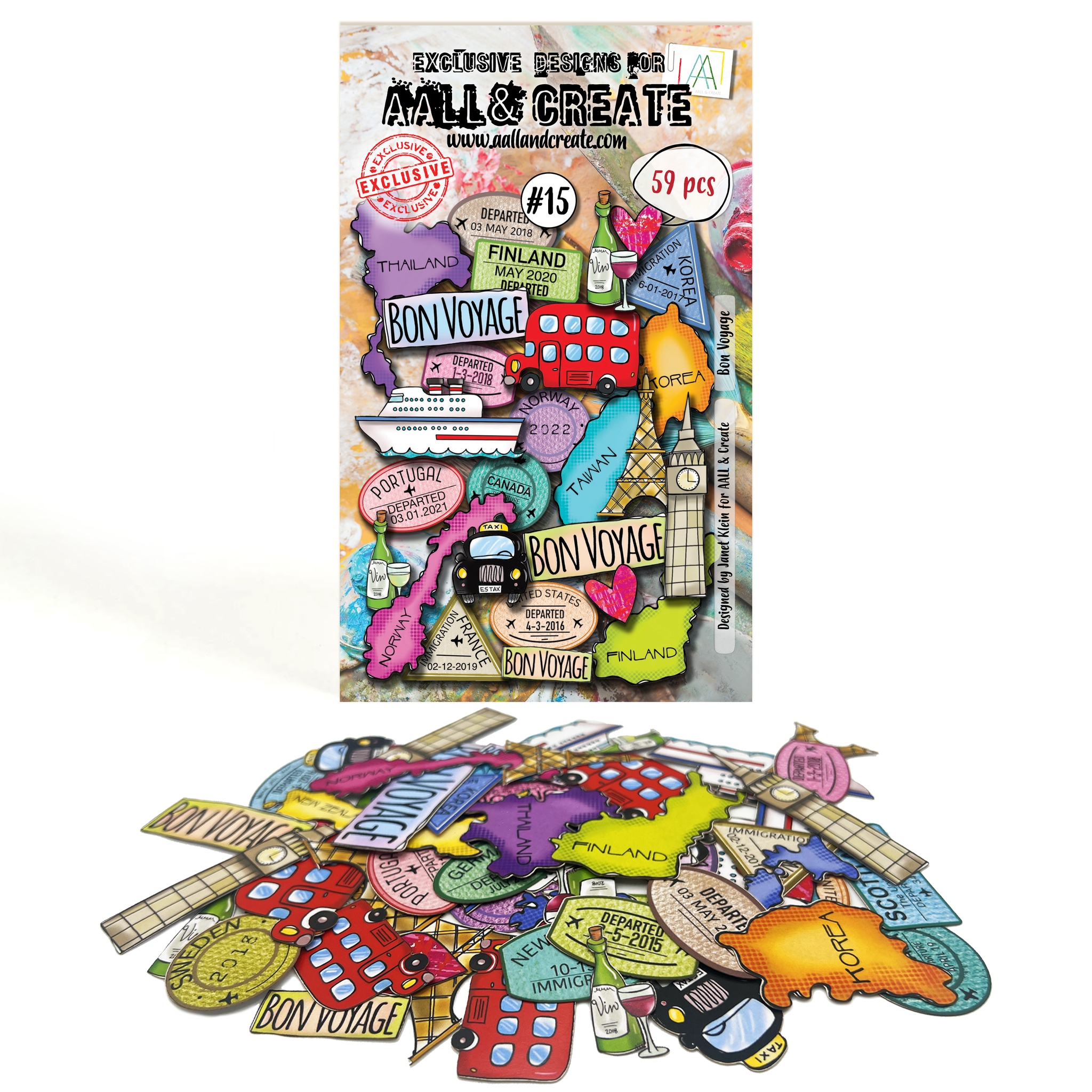 #015 Bon Voyage Ephemera Die Cuts