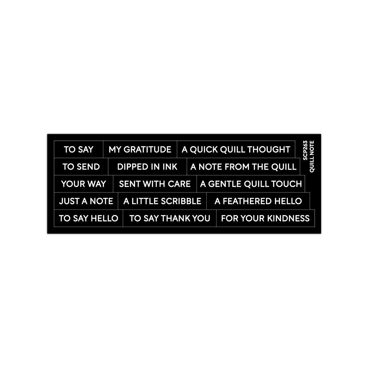 Subsentiments Quill Note Diecut