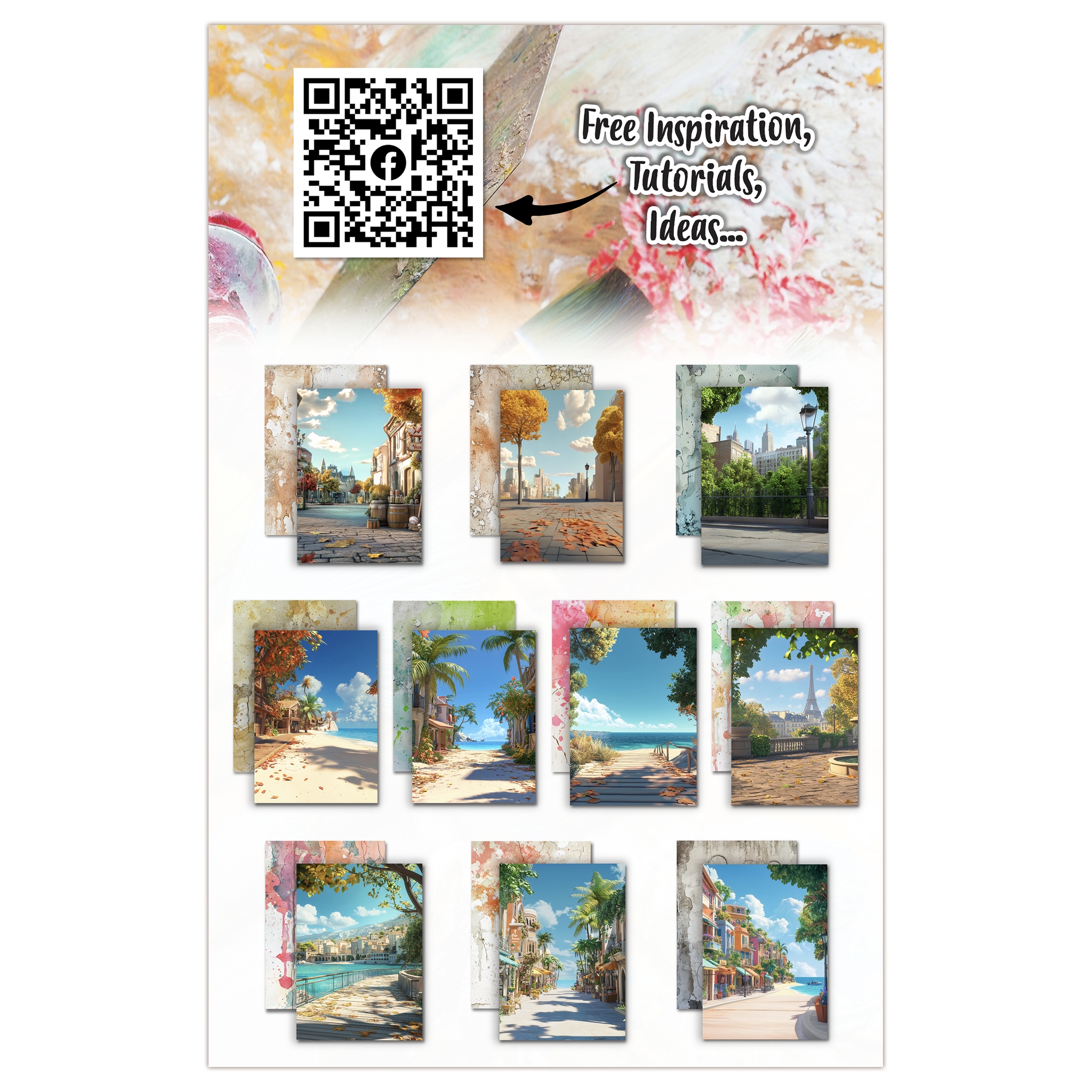 #37 Sunset Splashes A5 Design Paper