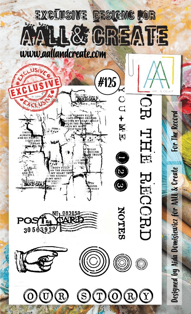 #0125 For The Record A6 Clear Stamp Set