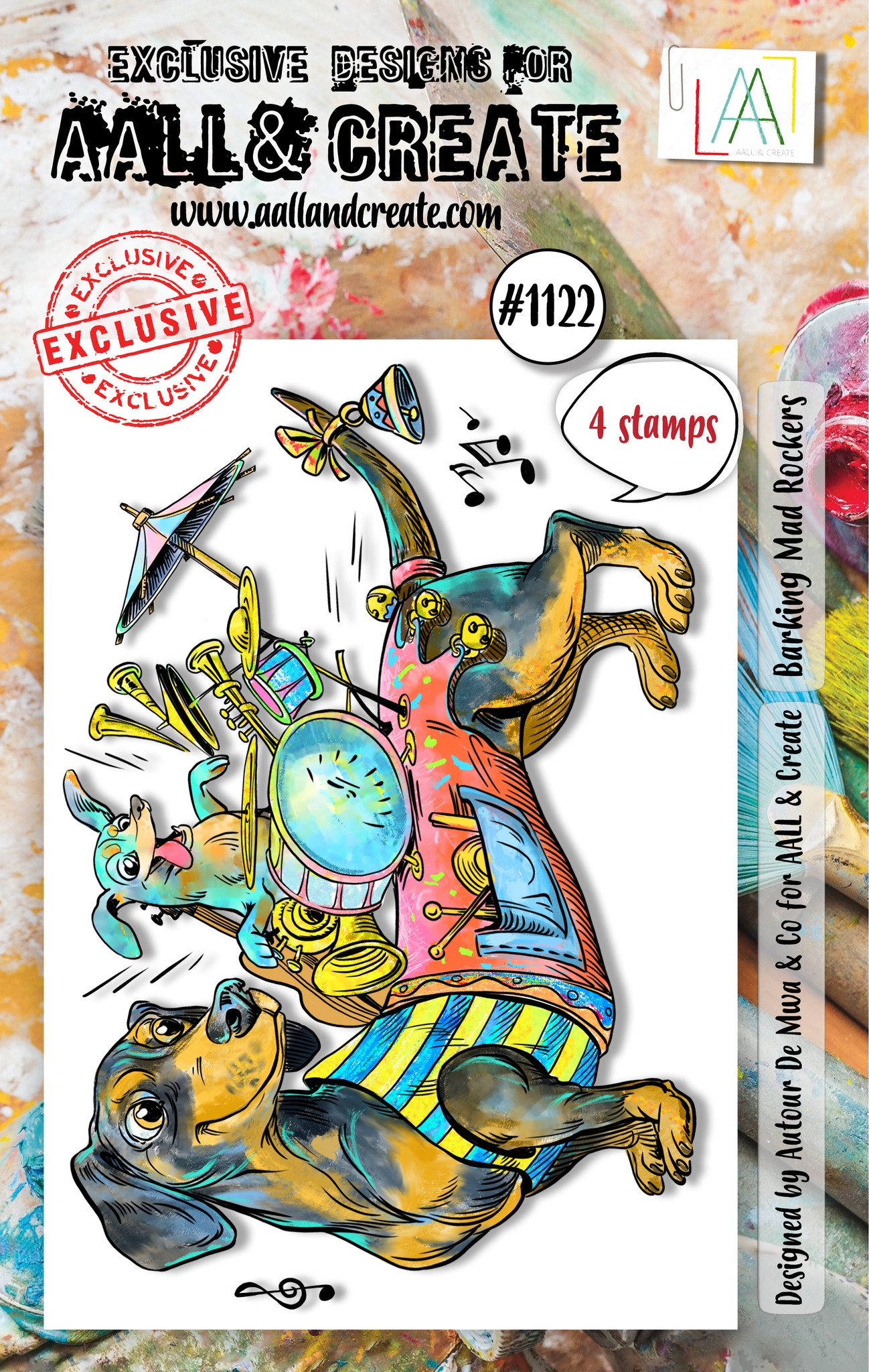#1122 Barking Mad Rockers A7 Stamp Set