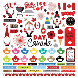 Gnome Calendar Stickers Elements, Canada 