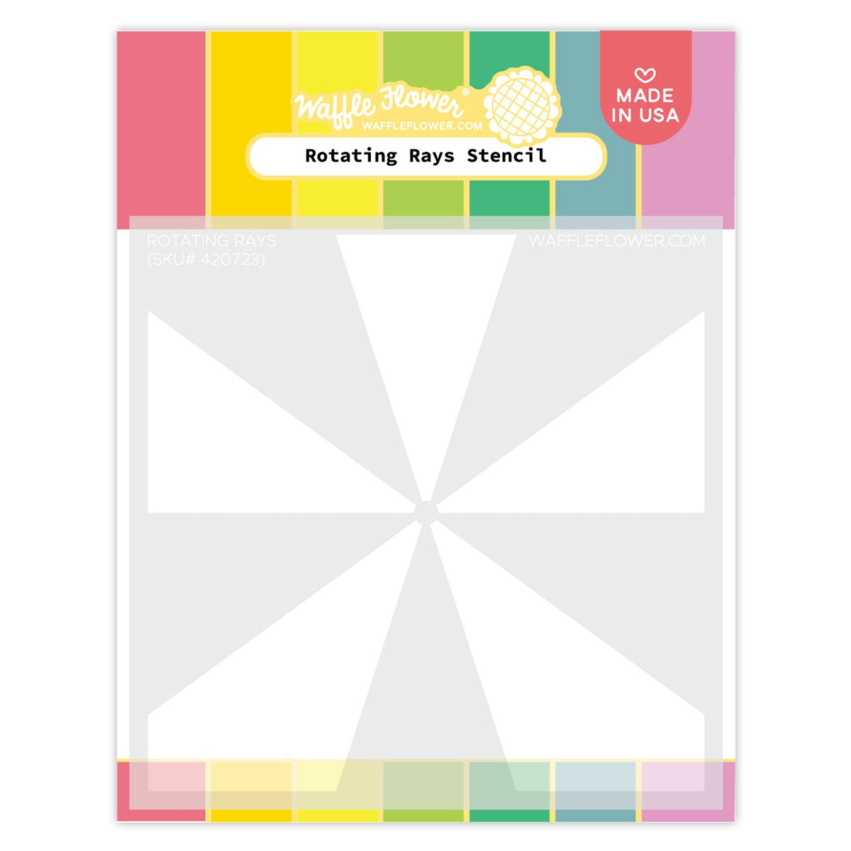 Rotating Rays Stencil