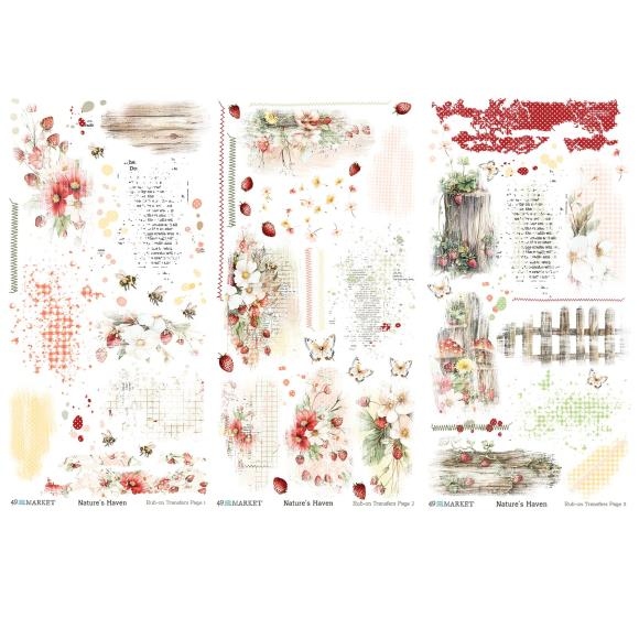 Nature's Haven Rub-On Transfer Set 6"X12"