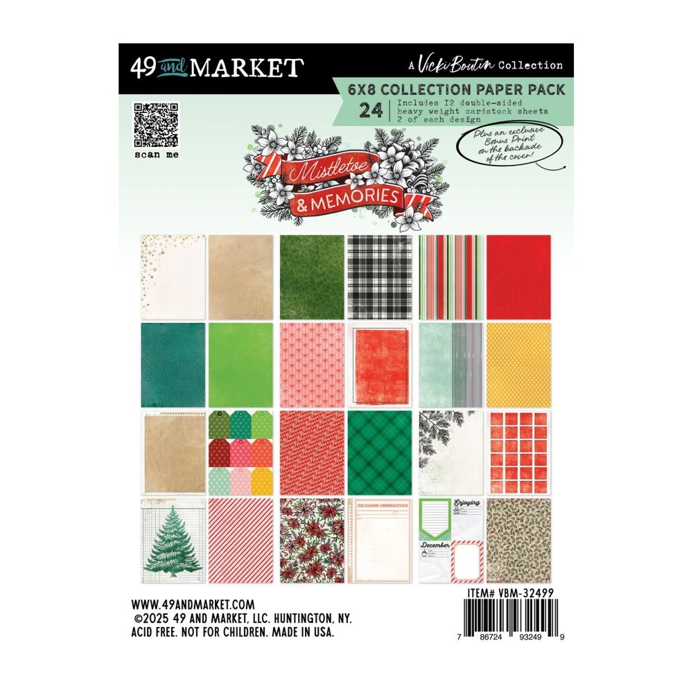 Mistletoe And Memories Paper Pack 6"X8"