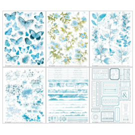 Color Swatch: Ocean Rub-Ons 6"X8" 6/Sheets