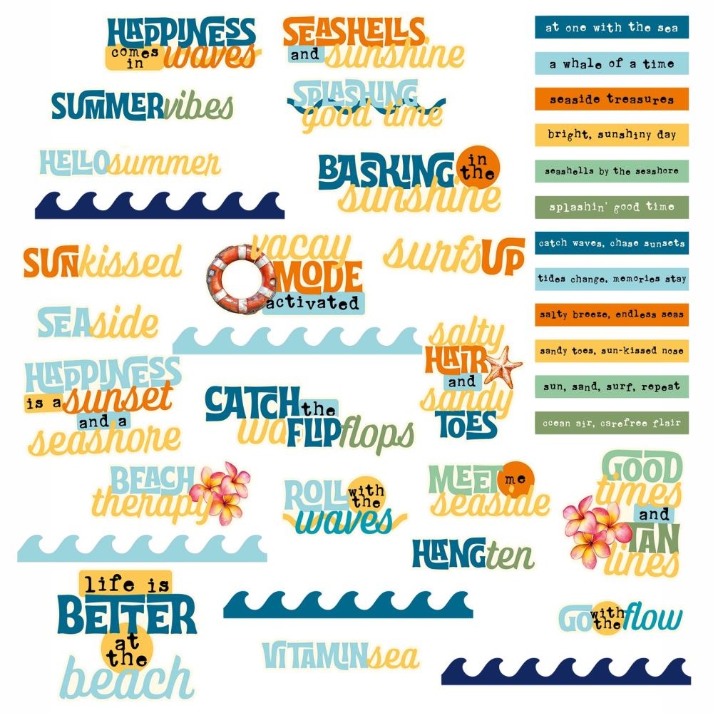 Beach Vibes Chipboard Set