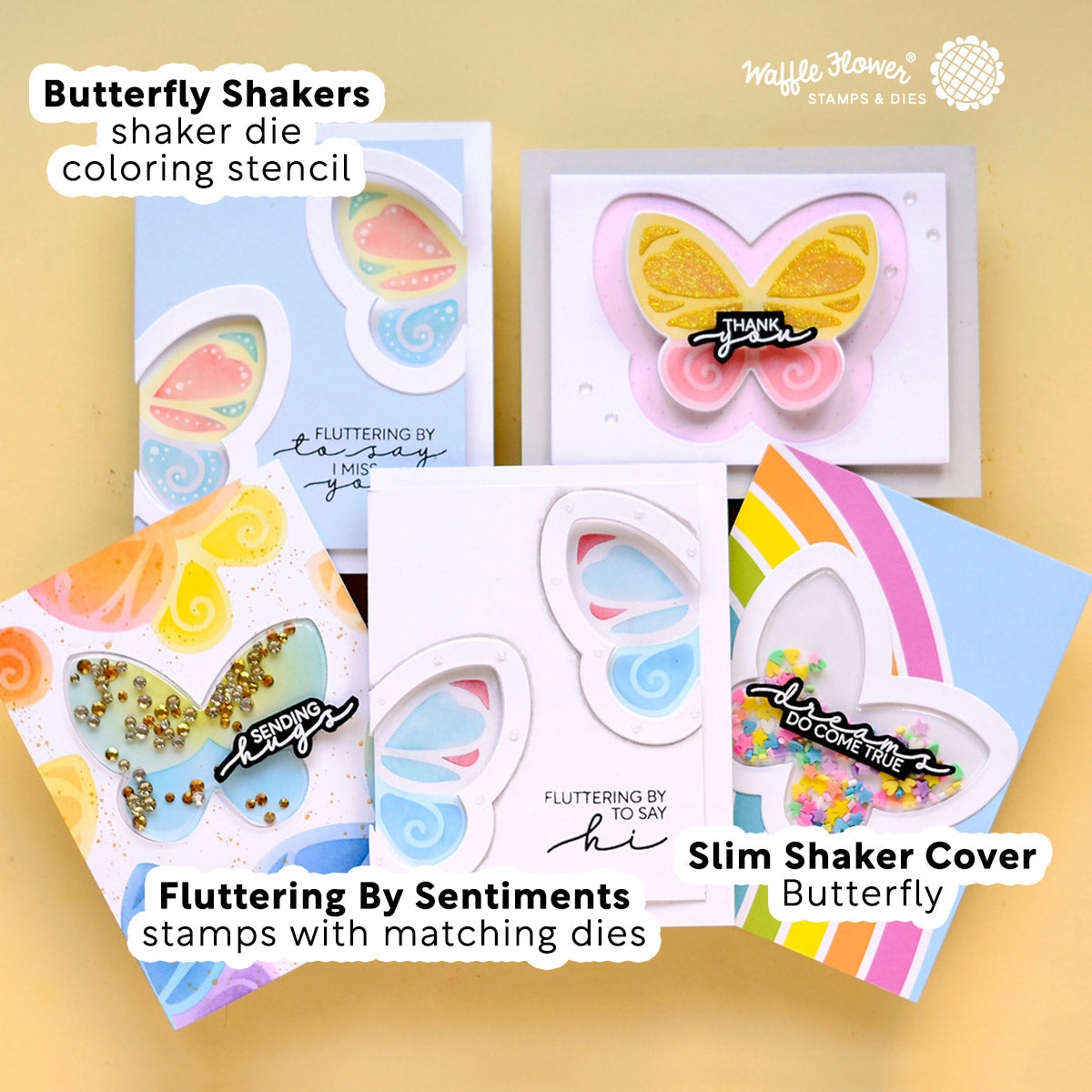 Shaker Slim Cover - Butterfly - 3/pk