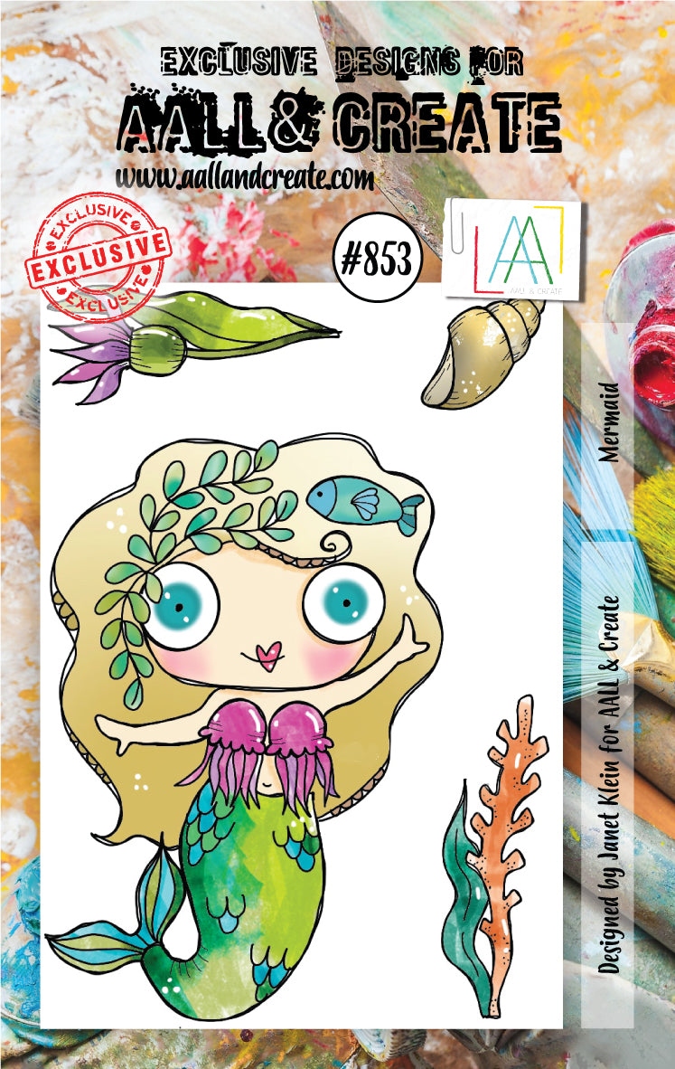 #0853 Mermaid A7 Clear Stamp Set