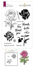 Stamp & Die & Coloring Stencil Bundle Fairy Tale Rose