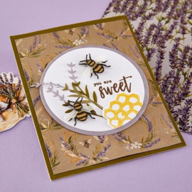 Lavender Fields Hexagons Etched Dies