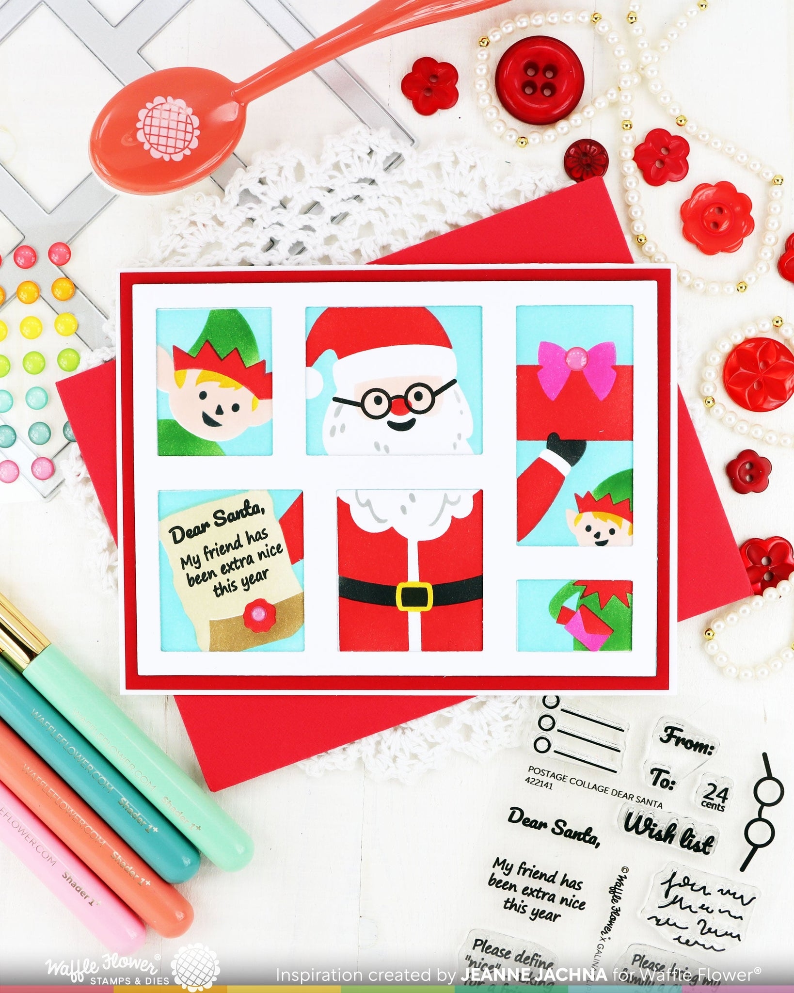 Postage Collage Dear Santa Stamp Set