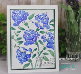 Modern Hydrangea Stencil