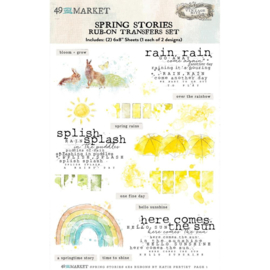 Spring Stories Rub-On Transfer Set 6"X8"