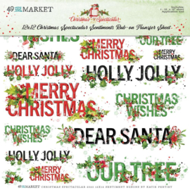 Christmas Spectacular 2023 Sentiments Rub-Ons 12"X12"