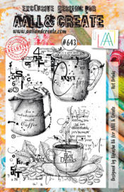 #0643 Hot Drinks A5 Clear Stamp Set