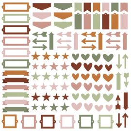 Color Vibe Chipboard Bits & Pieces Boho