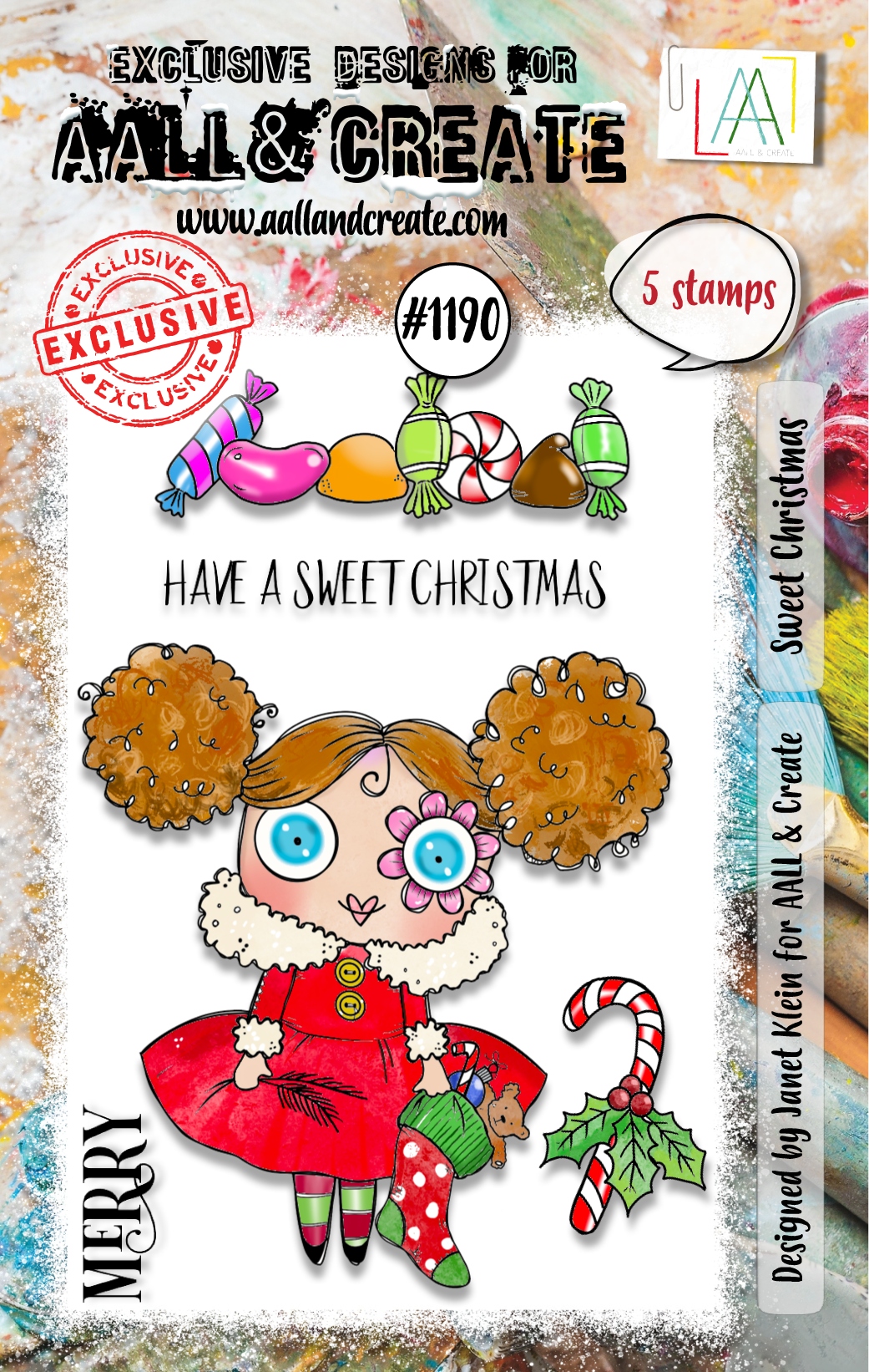 #1190 Sweet Christmas A7 Stamp Set