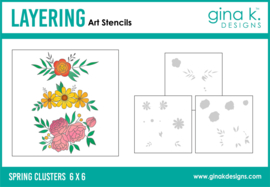 Spring Clusters Stencil