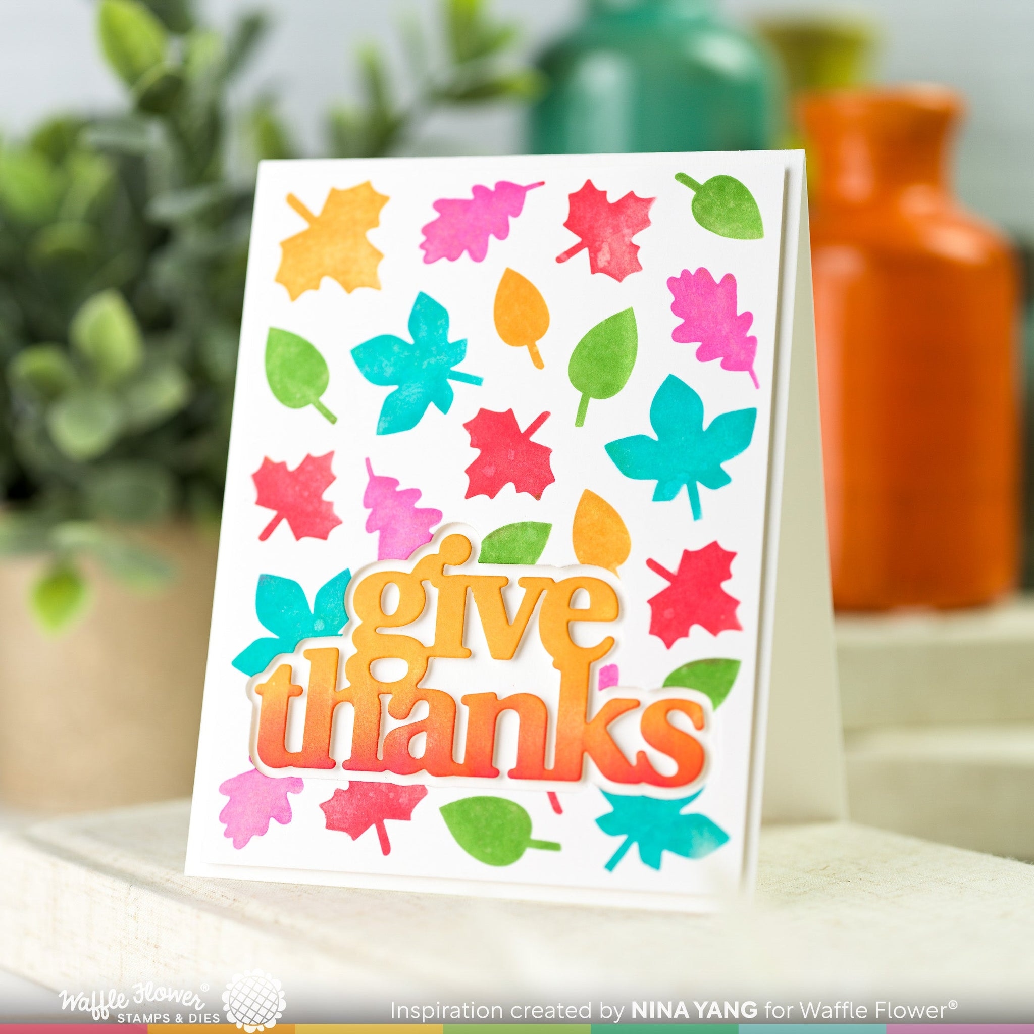 Fall leaves Background Stencil
