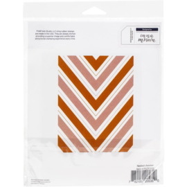 Chevron Cling Rubber Background Stamp Set A2