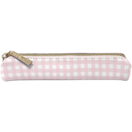 Ballerina Pink Check Slim Pencil Case