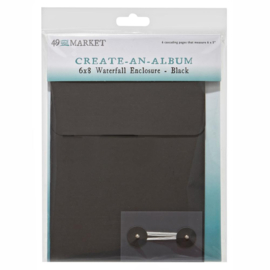 Create-An-Album Waterfall Enclosure 6"X8" Black