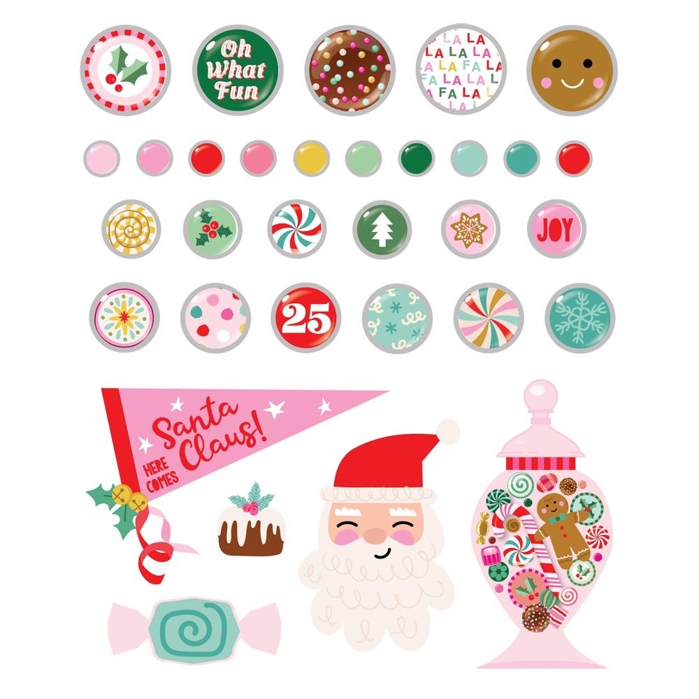 Hard Candy Christmas Decorative Brads