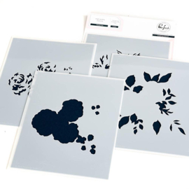 Floral Trio Layering Stencils 4.25"X5.25"