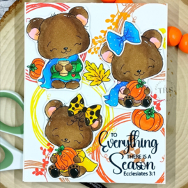 Autumn Bears Stamps