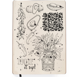 Sonora Spice It Up! Clear Stamp Set 6"X8"