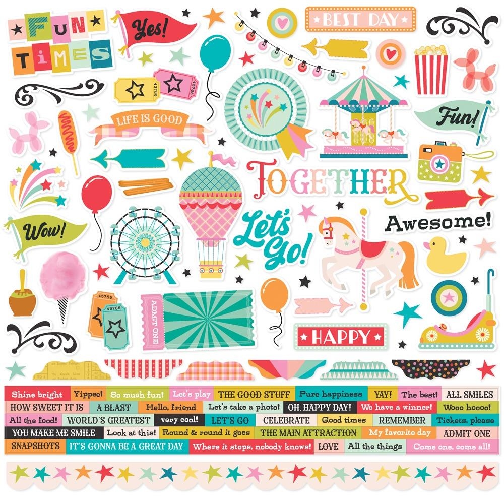 Fun Times Cardstock Stickers 12"X12"