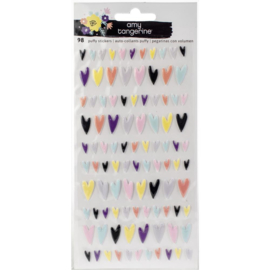 Shine On Mini Hearts Puffy Stickers