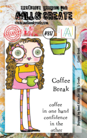 #0817 Coffee Break A7 Clear Stamp Set