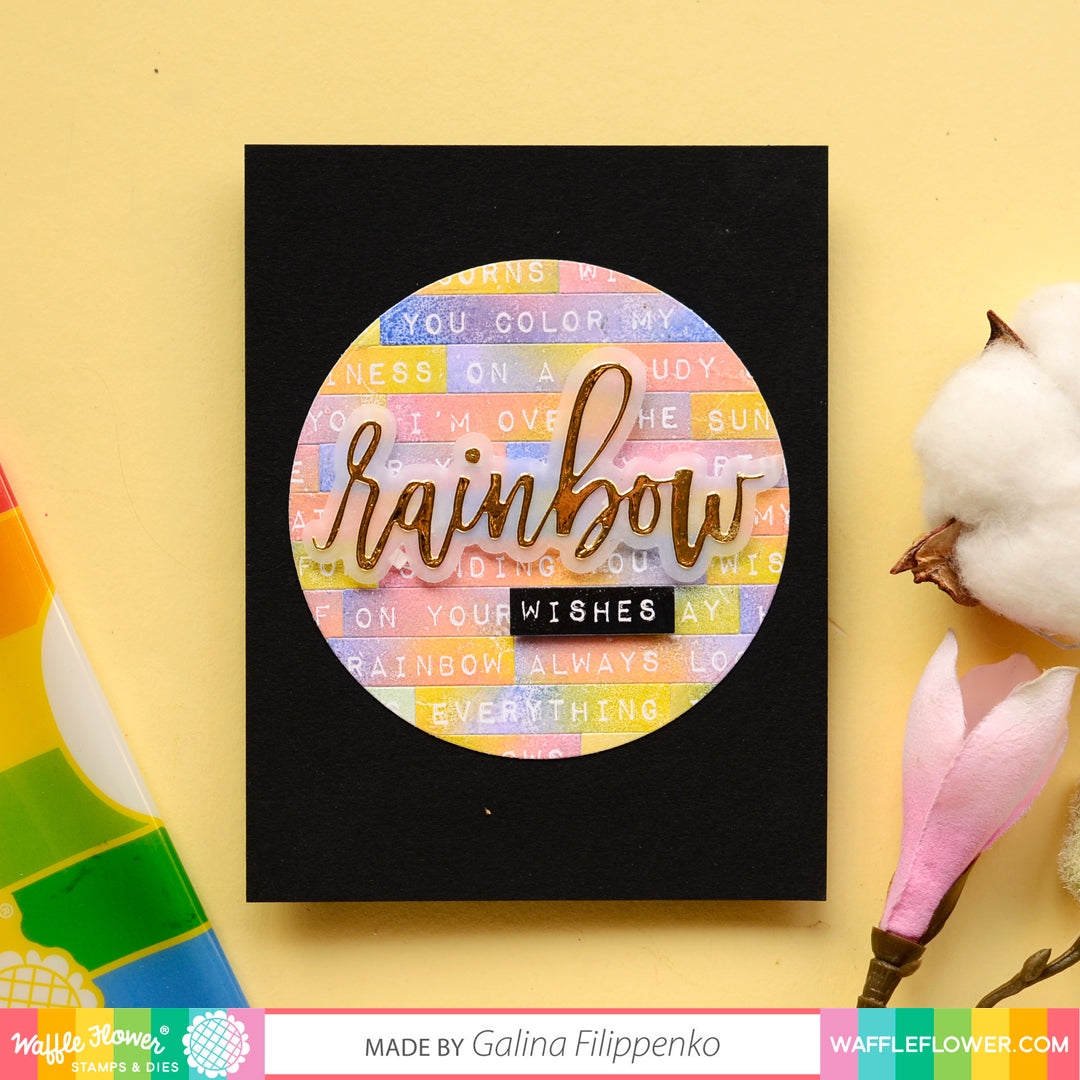 Labelmaker Rainbows Stamp Set