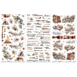 Timber And Tweed Essential Rub-On Transfer Set 6"X12"